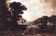 Claude Lorrain Landscape with Merchants sdfg oil